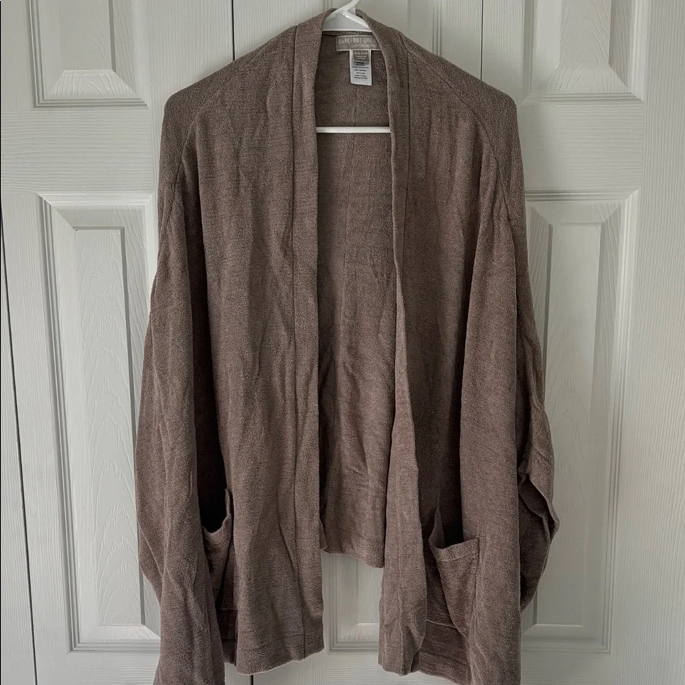 Cozy Brown Open Front Cardigan